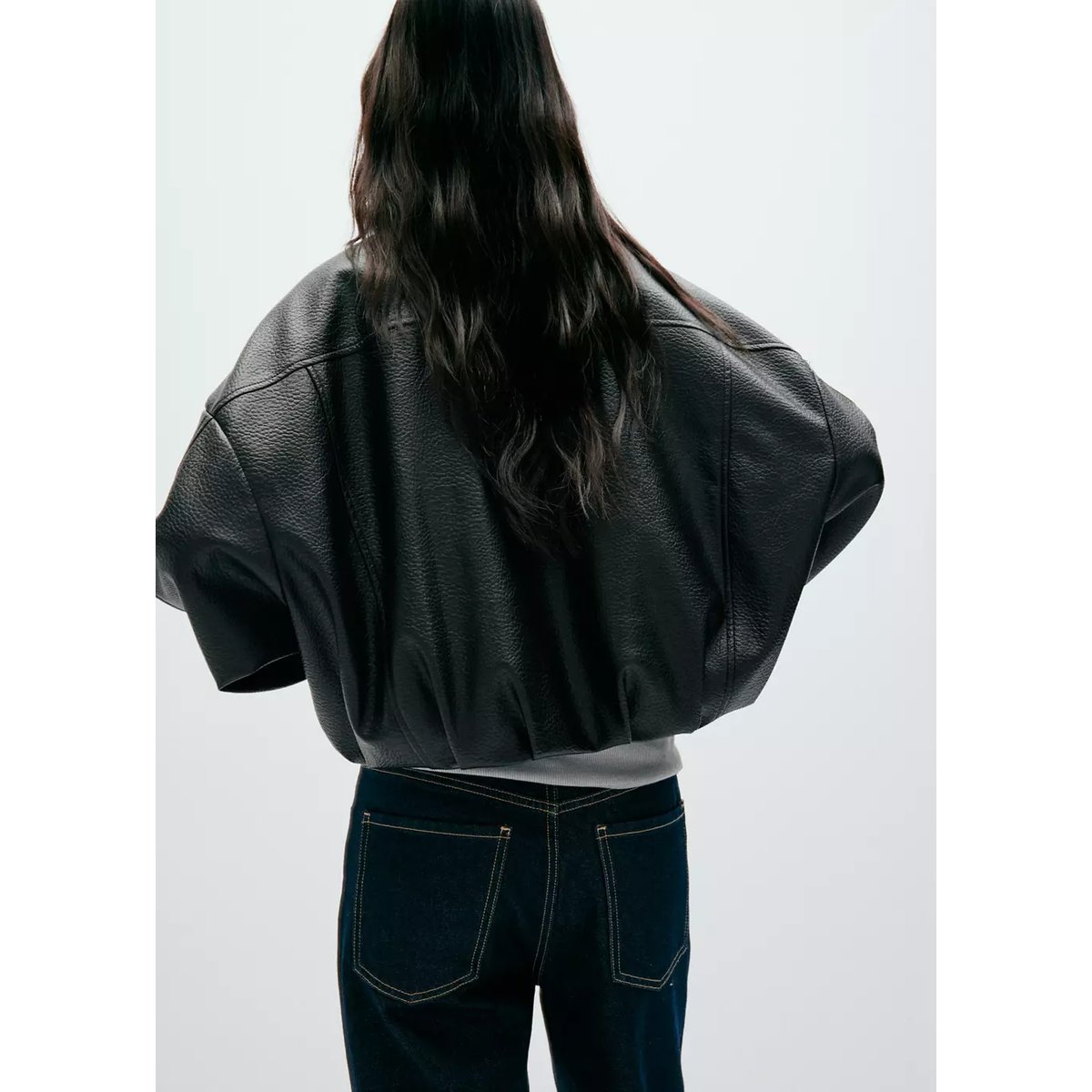 Veste belt noir, MANGO