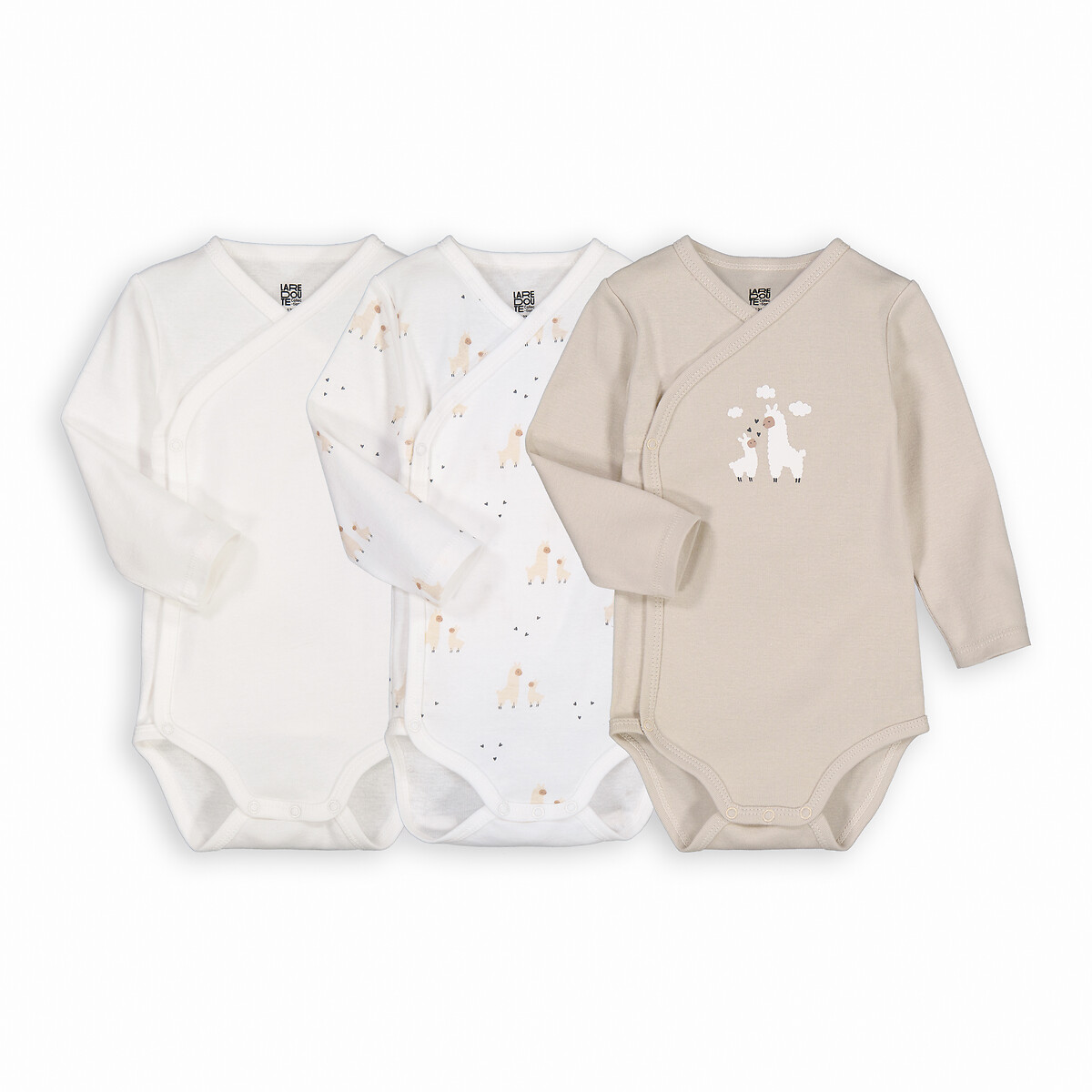 Lot de 3 bodies naissance imprimé assortis, LA REDOUTE COLLECTIONS