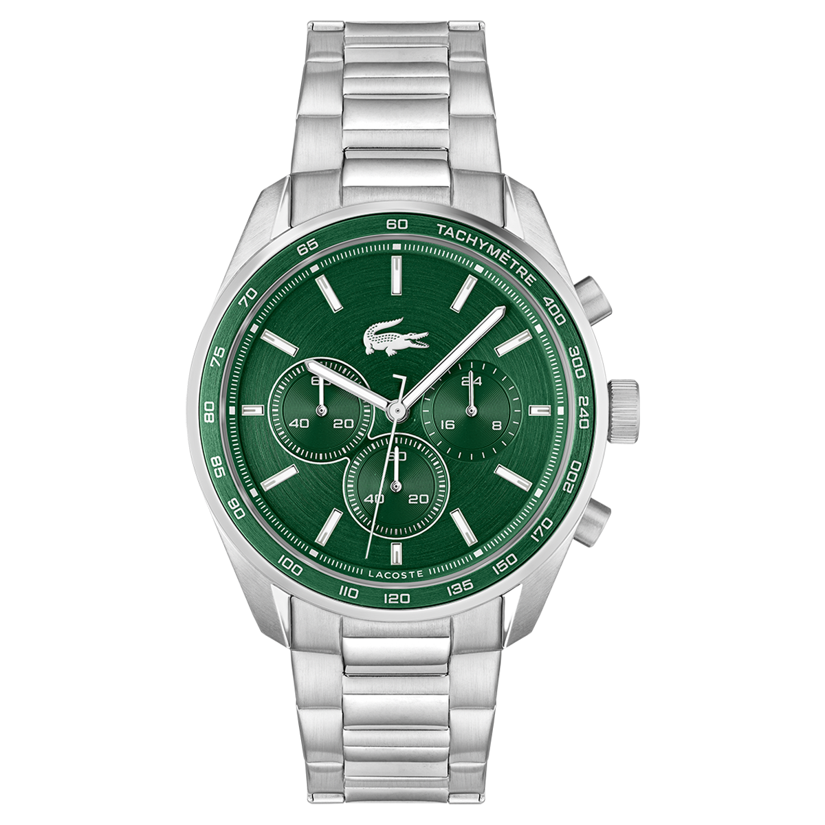 Montre Analogique BOSTON argenté vert argenté, LACOSTE