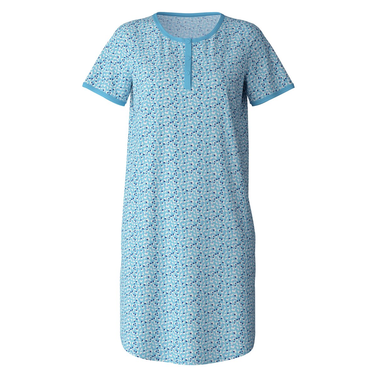 Nightdress manches courtes Coton COTTON SPECIAL topaze bleue, CALIDA