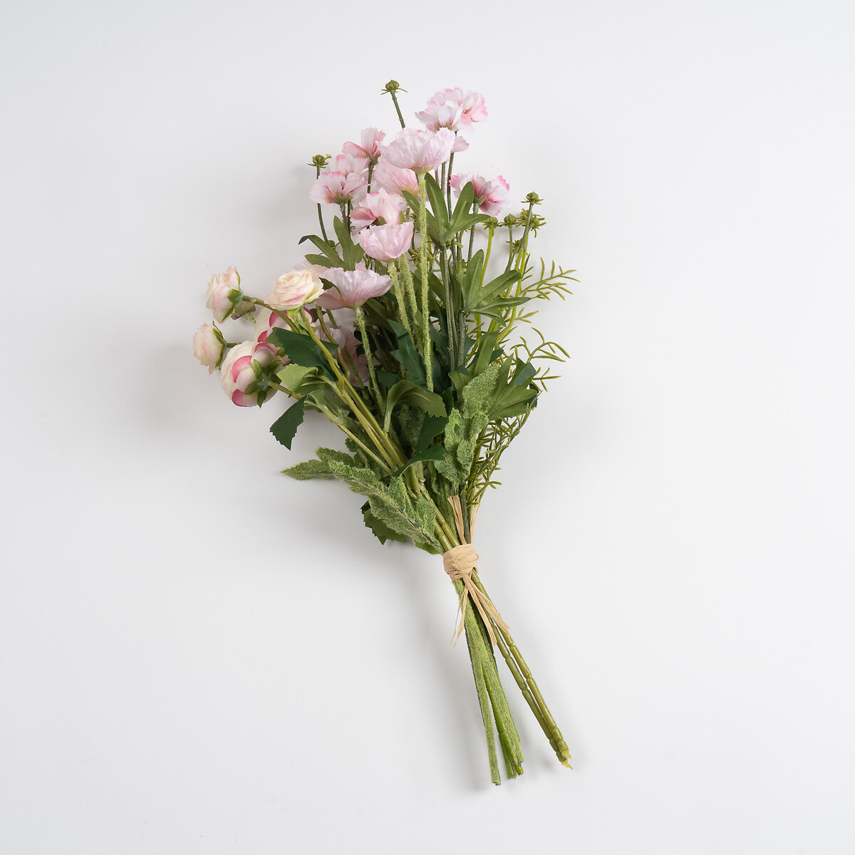 45cm Pink Poppy, Rose and Cosmo Bouquet pink, SO'HOME