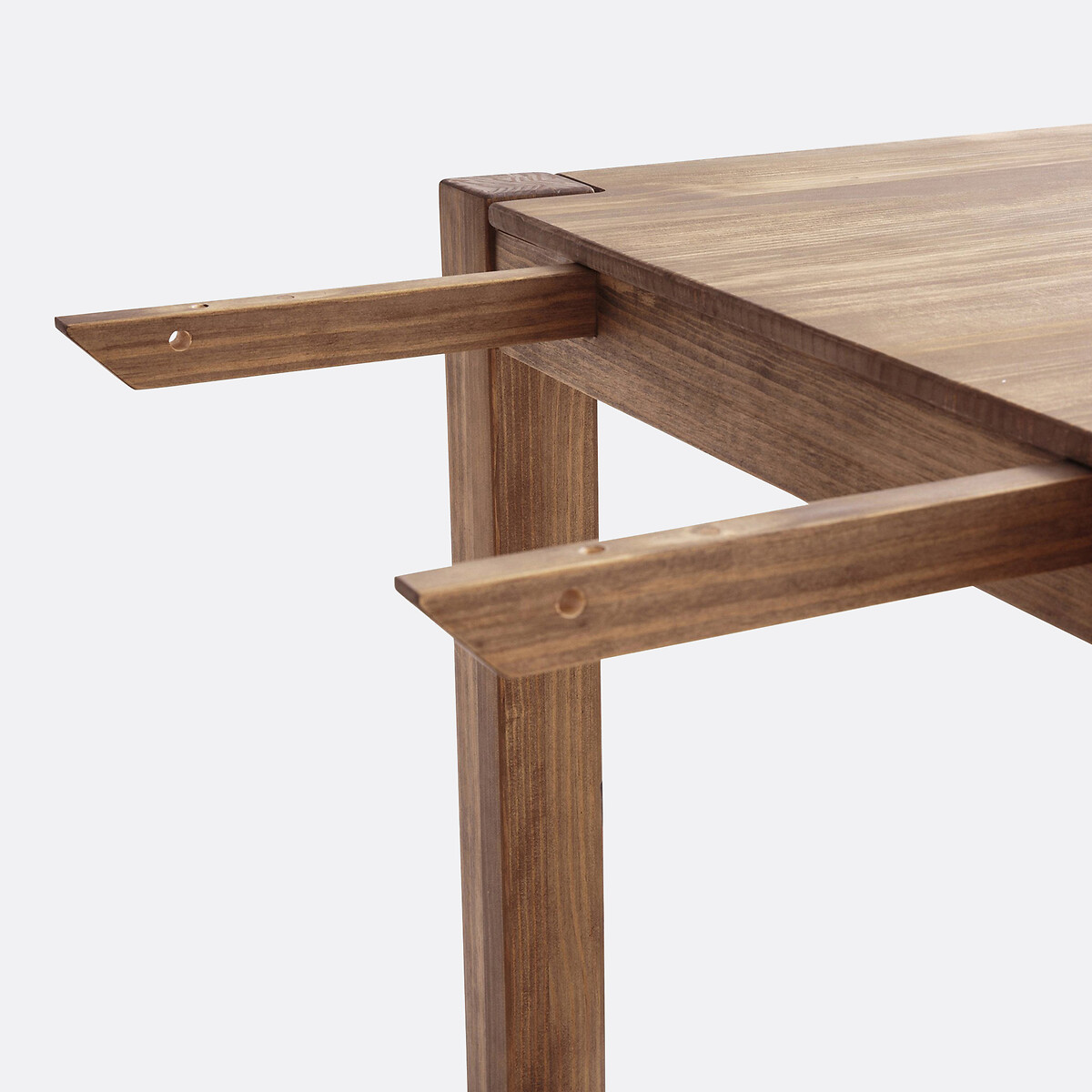 Table à manger, extensible, pin teinté teck et plaqué, 6 à 8 couverts, LUNJA pin ciré, LA REDOUTE INTERIEURS