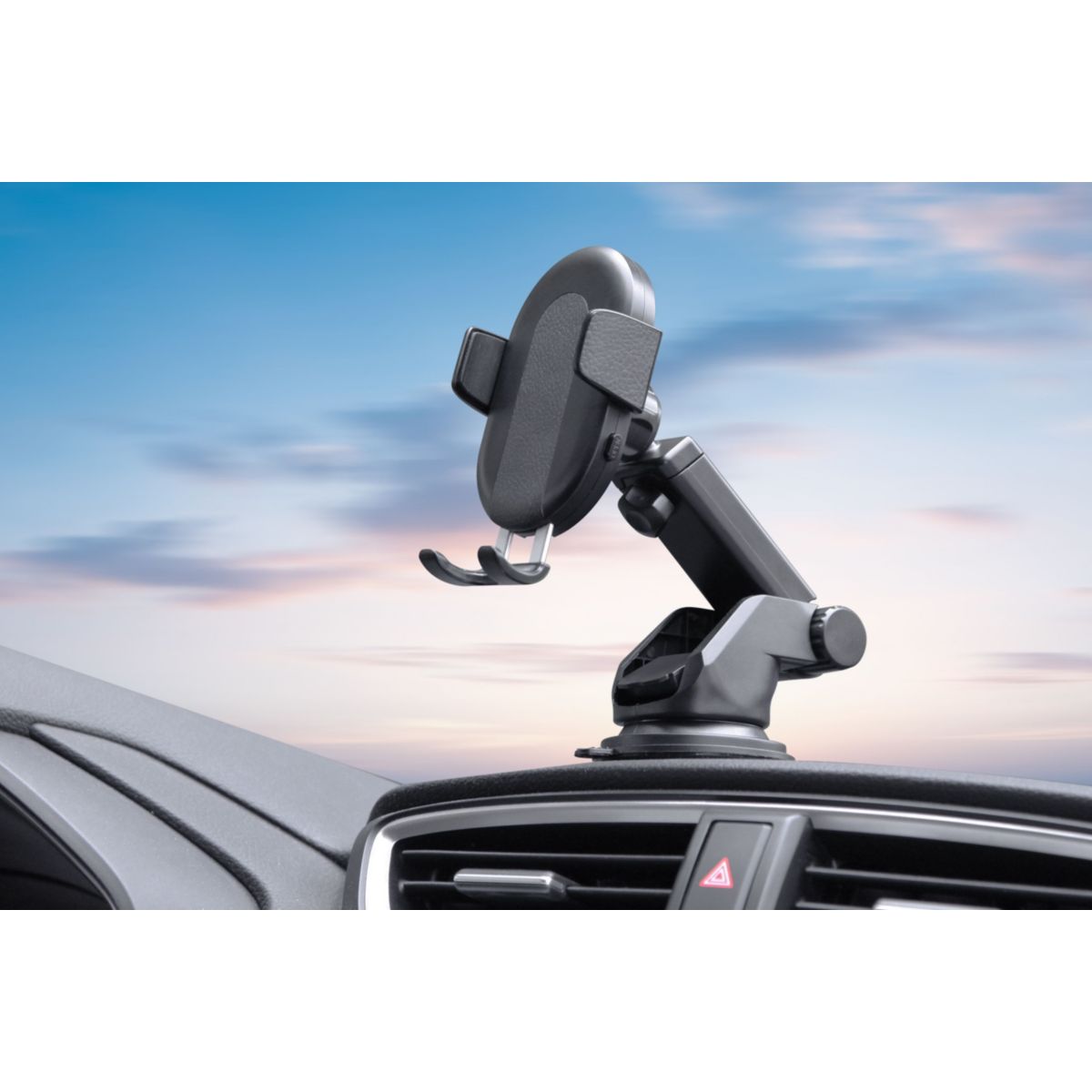 Support smartphone Voiture Chargeur à induction 3 en 1 noir, ESSENTIEL B