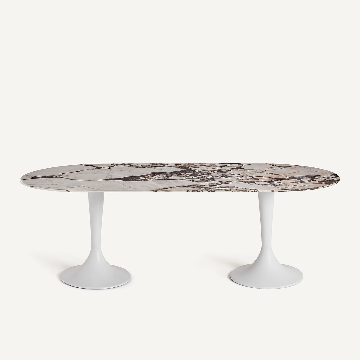 Plateau de table ovale en céramique L220 cm, Ovalo céramique marbre brique, AM.PM