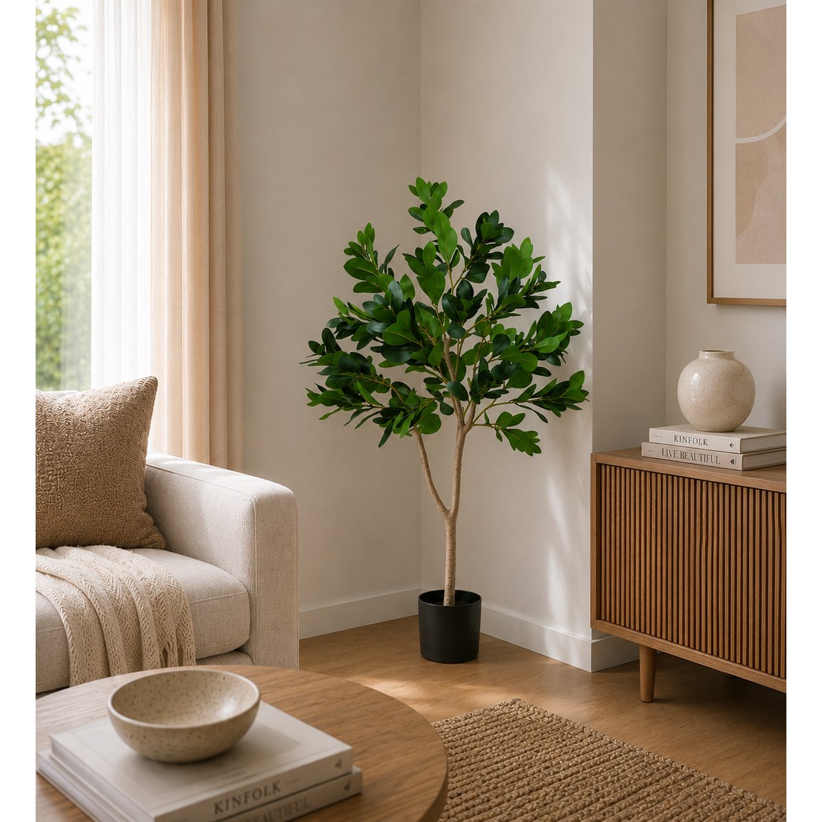 Laurier artificiel 328 feuilles 120cm autres, LIGNE DECO