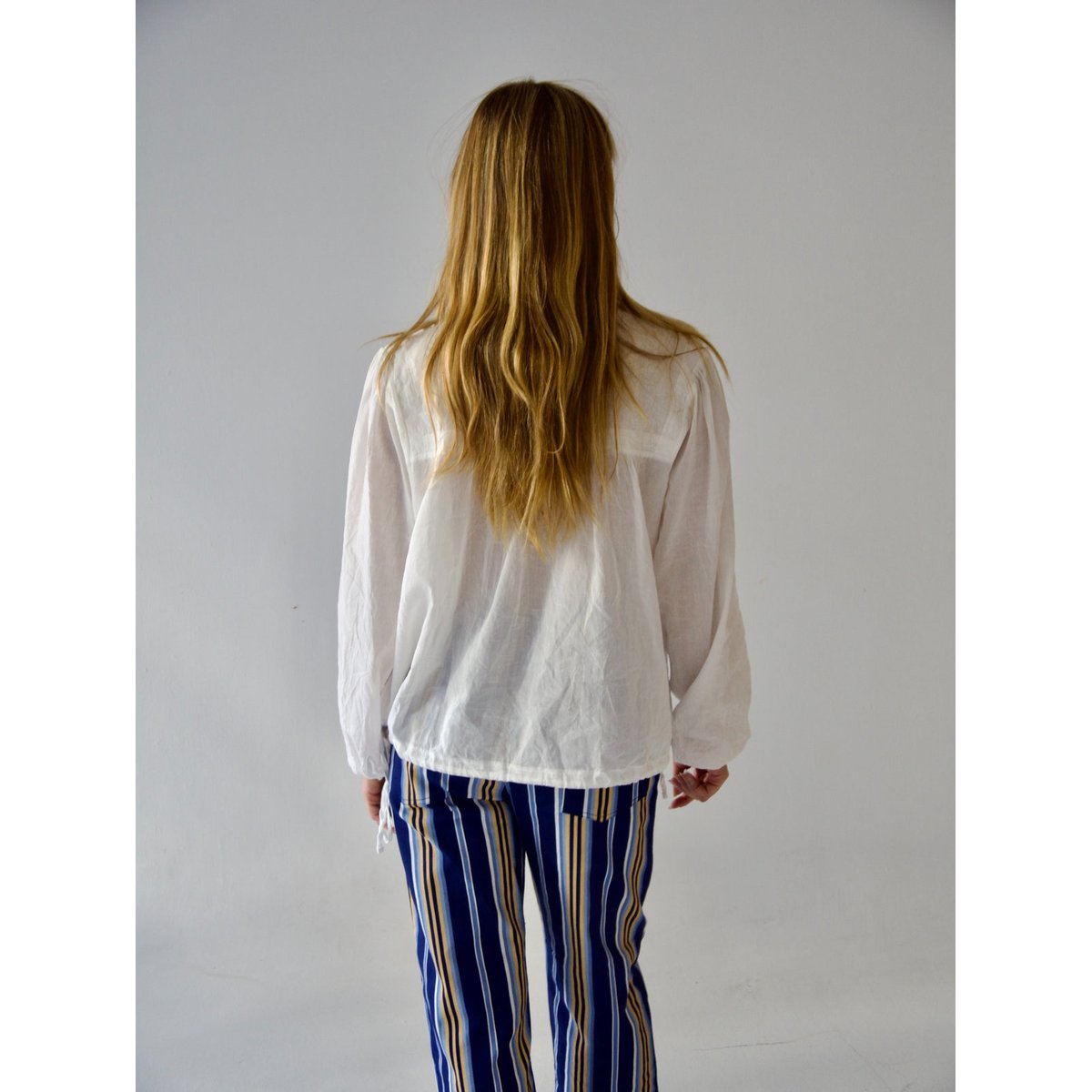 Blouse bohème col V VIOLETA blanc, MINDTRAVELER