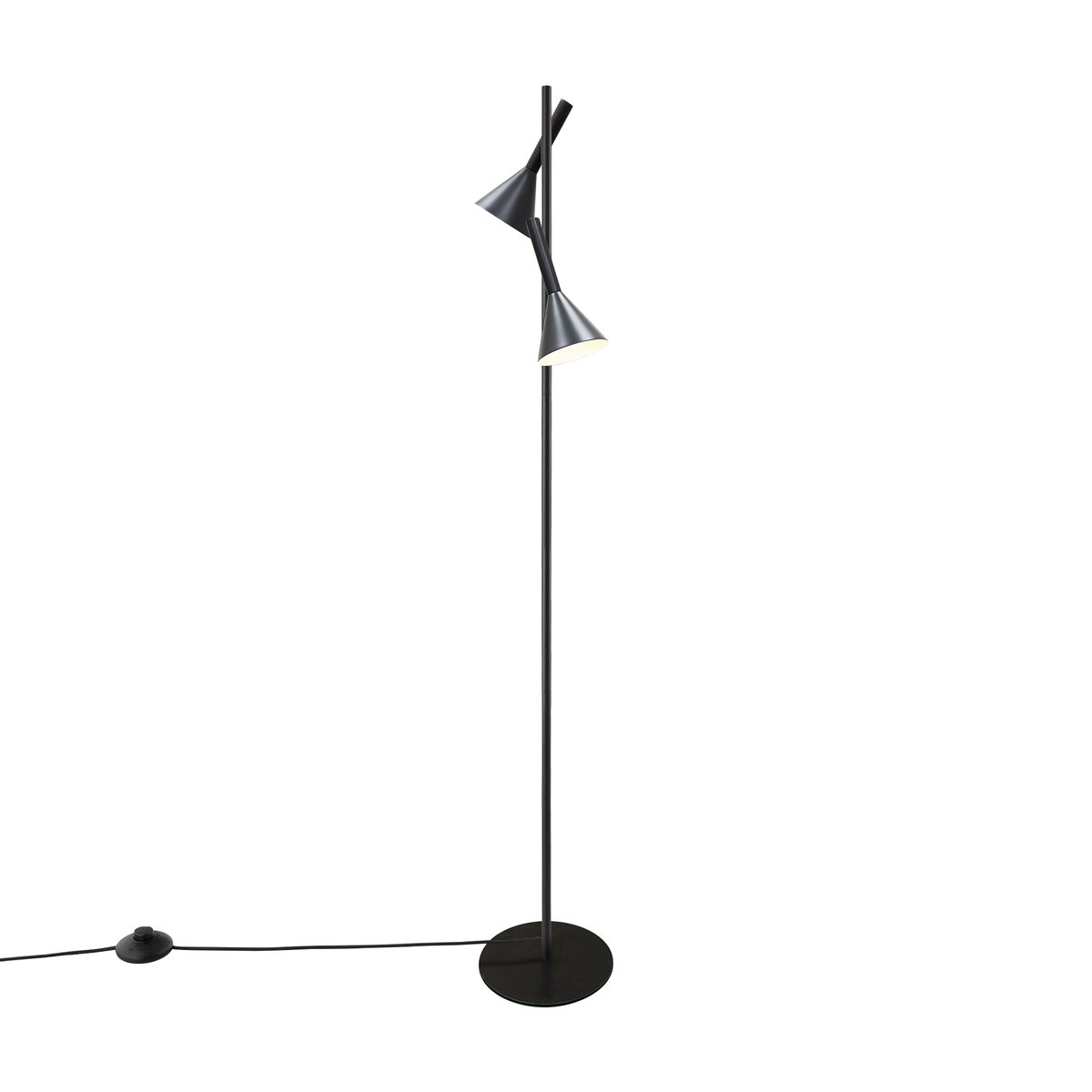 Lampadaire Coniques et Minimaliste en Métal, KELVIS noir, NORDLUX