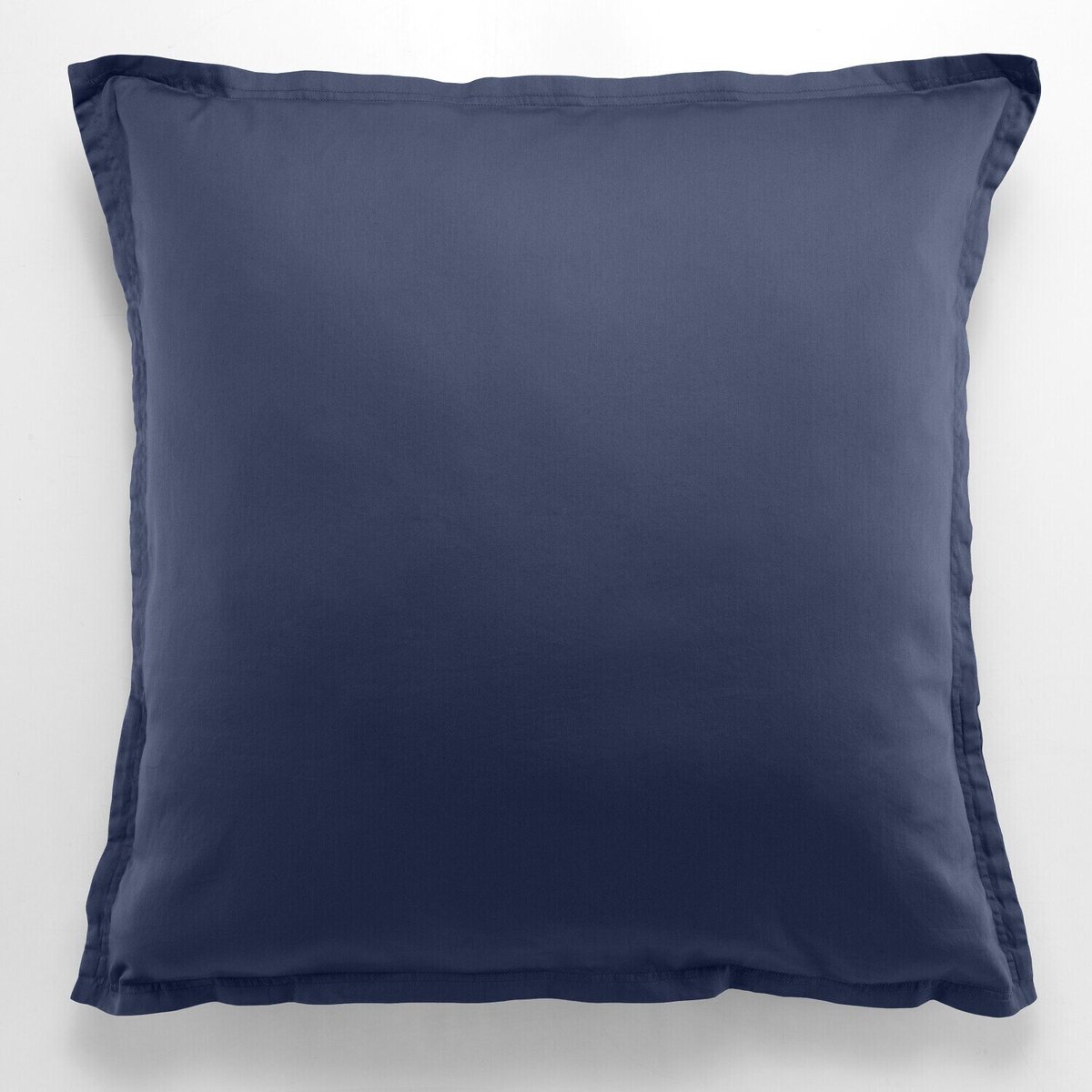 Taie d'oreiller en satin de coton unie, DESIR bleu marine, BATON ROUGE