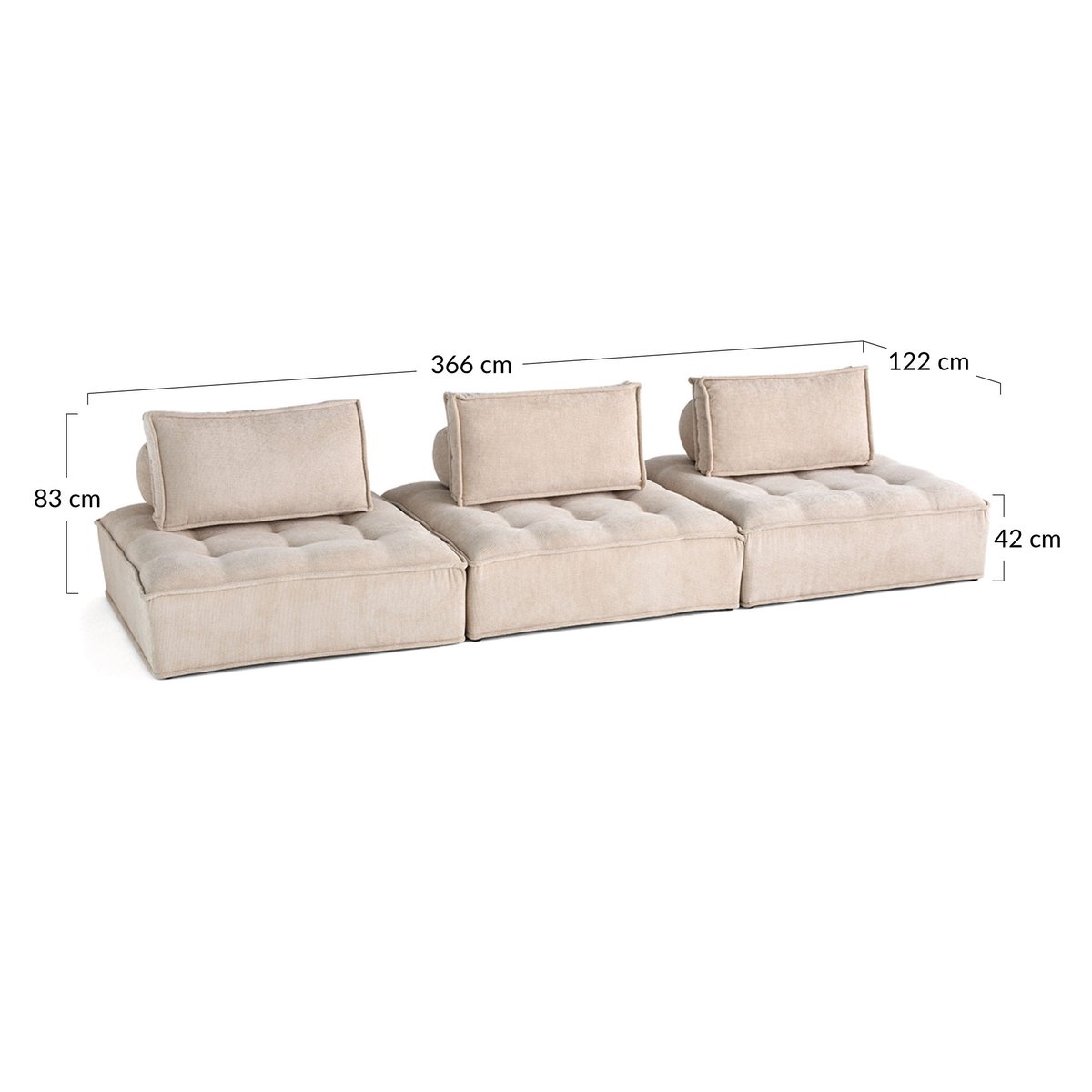 Canapé Modulable 3 places - MARISOL terracotta, BEST MOBILIER