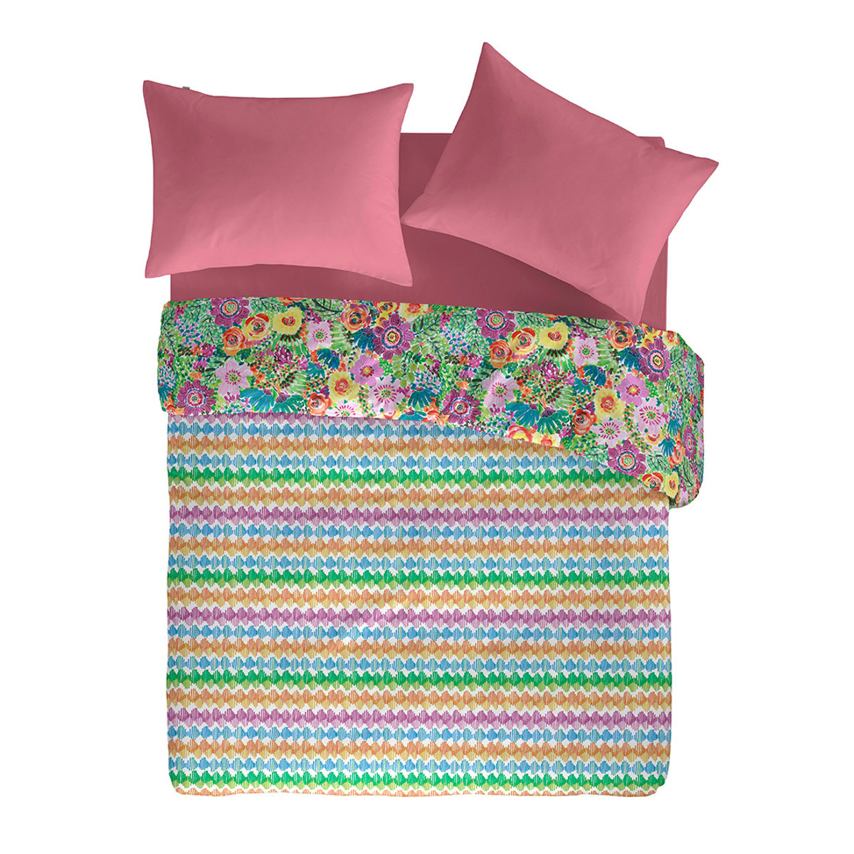 Housse de couette 100% coton LOLA multicolore, NAF NAF HOME