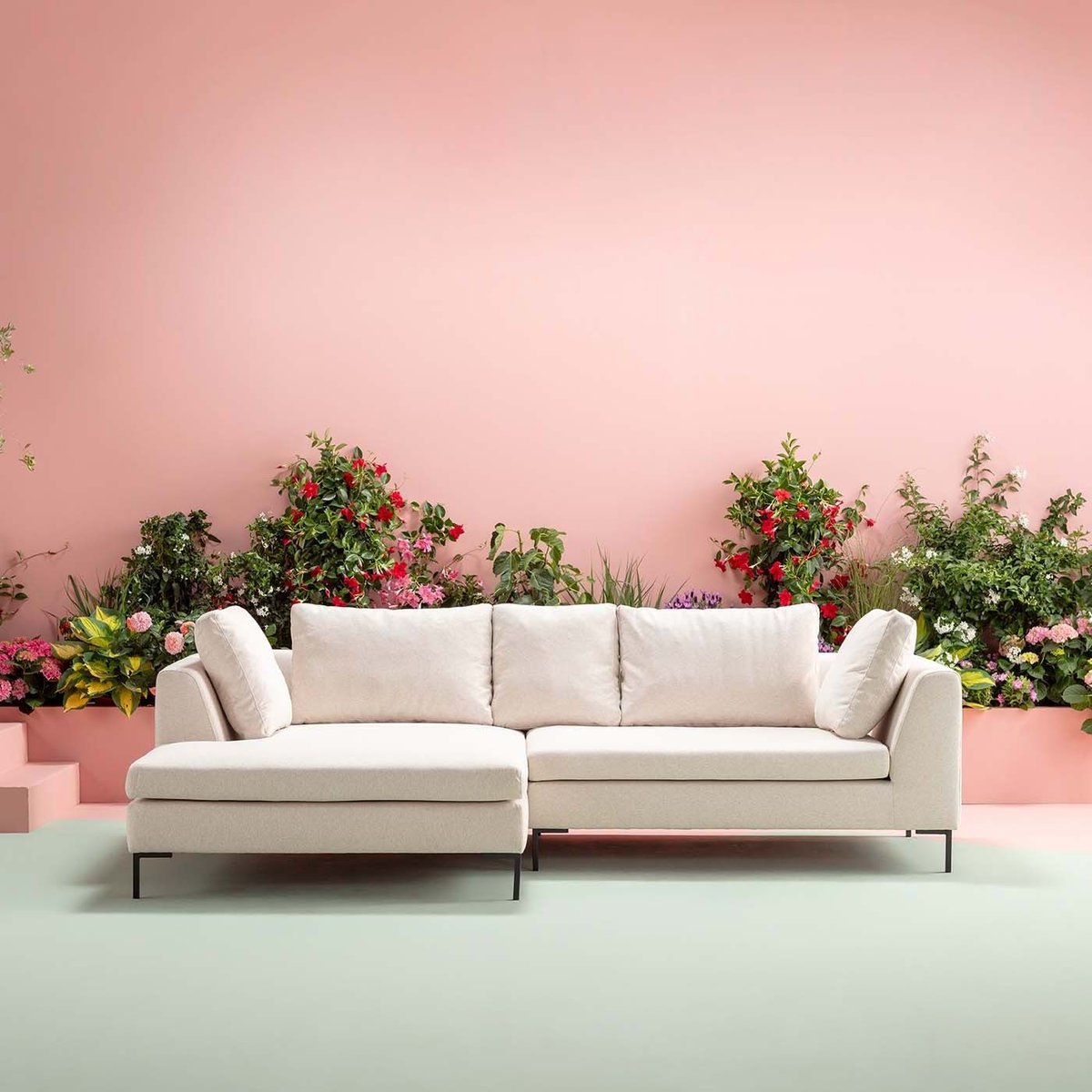 Canapé d'angle 290cm, GIANNI crème, KARE DESIGN