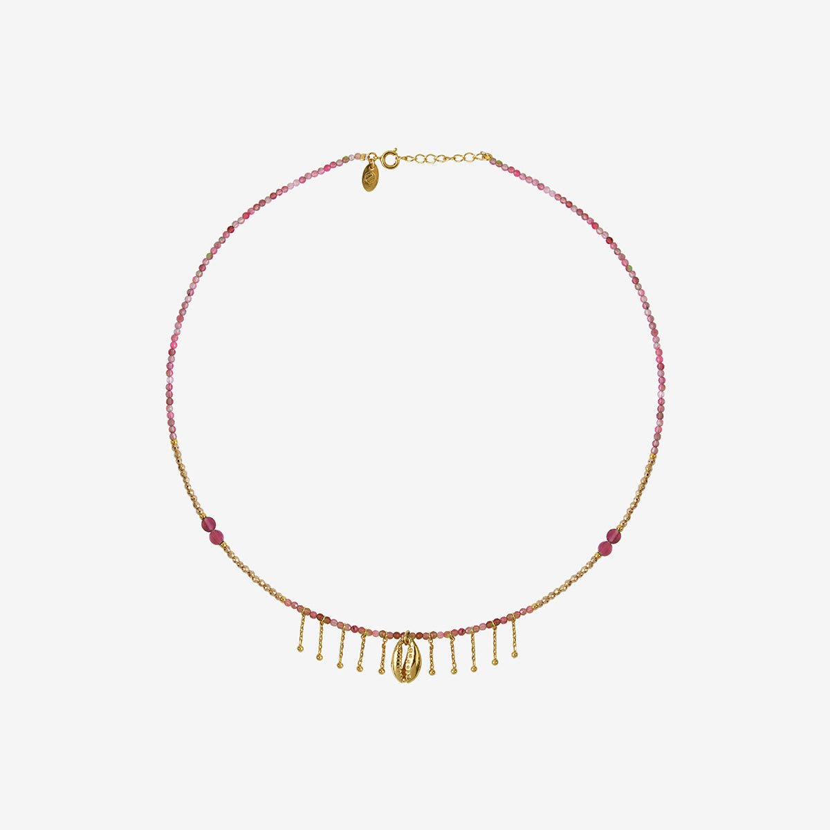 Collier doré tourmaline / or rose esmé - indie rose, CAROLINE NAJMAN
