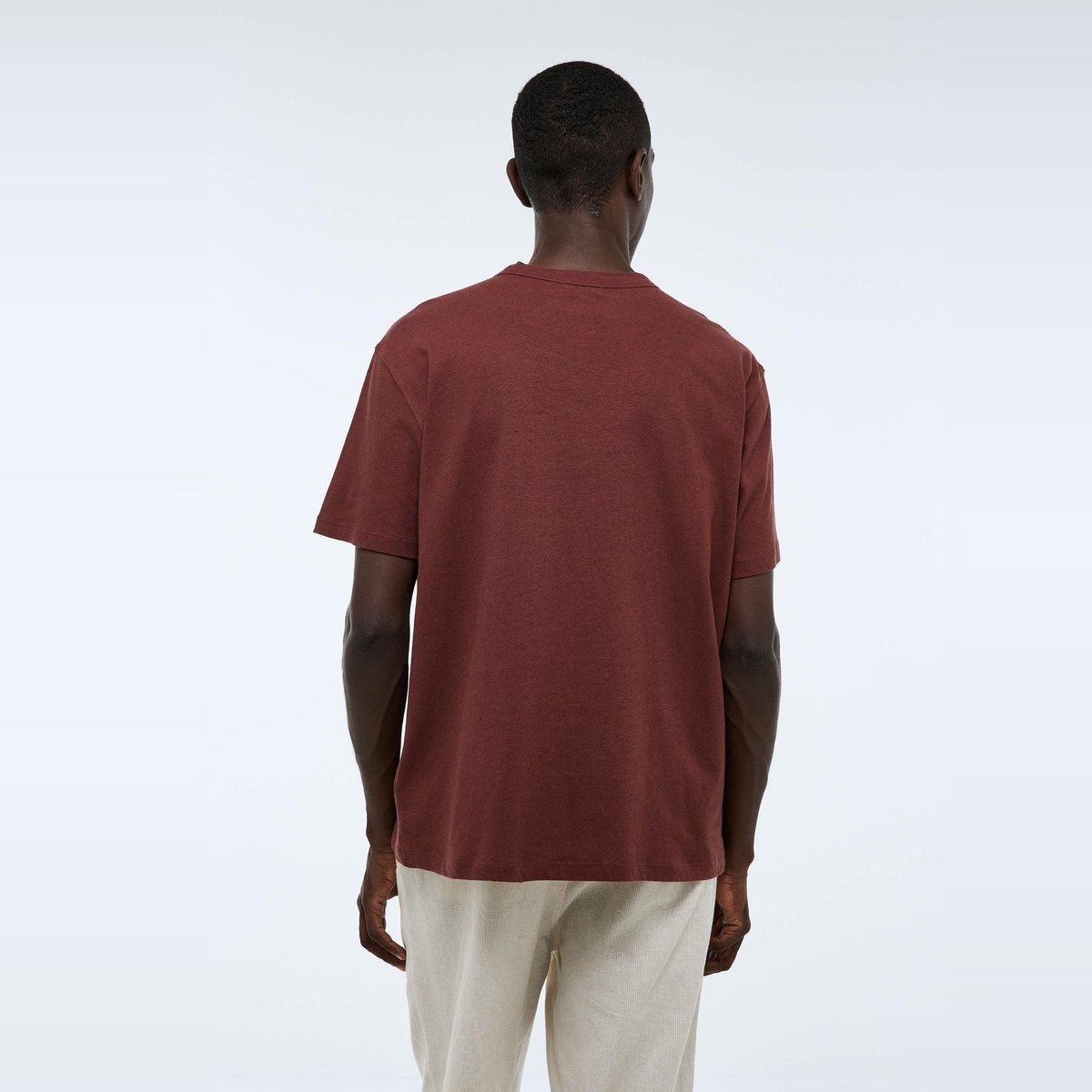 T-shirt manches courtes en mélange coton et lin tiramisu, MONOPRIX