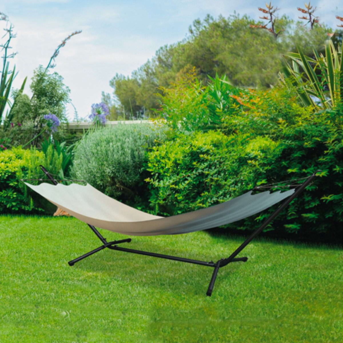 Support hamac en métal gris anthracite gris, SUNNYDAYS