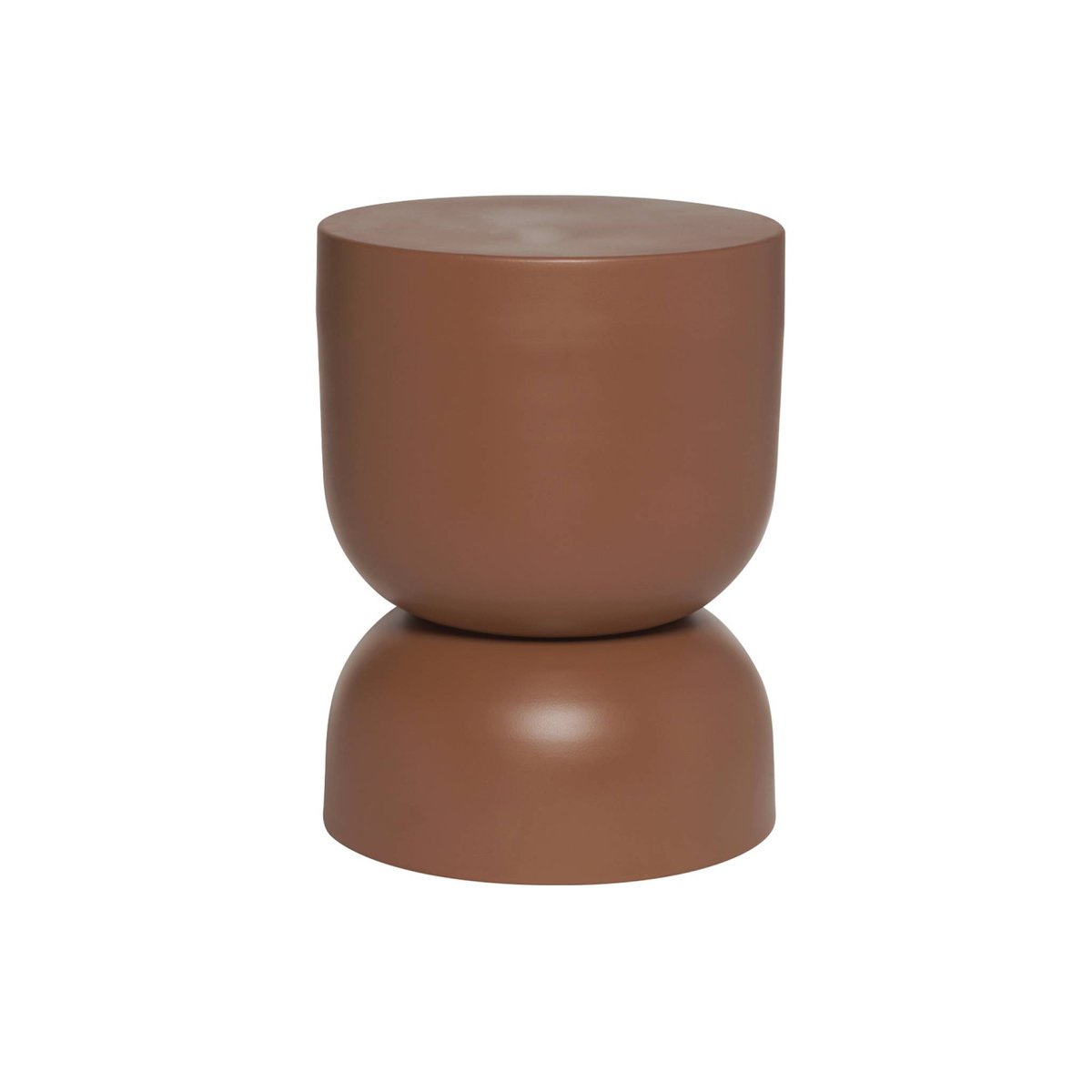 Table d'appoint, bout de canapé, table de chevet métal Ø32 x H42cm MADI terracotta, SWEEEK