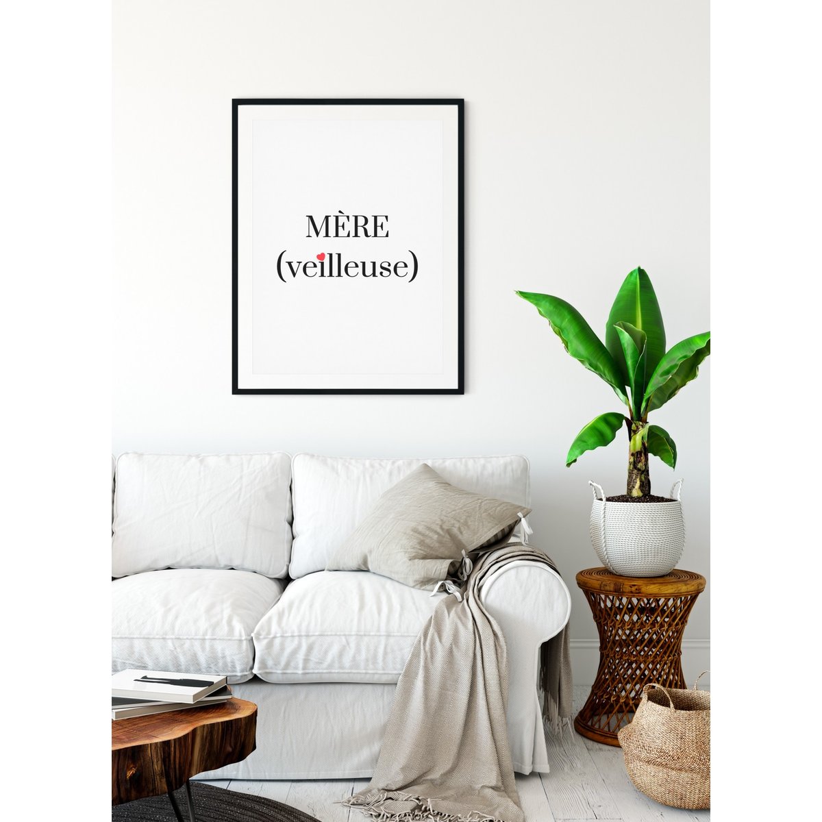 Affiche Mère(veilleuse) blanc, L'AFFICHERIE