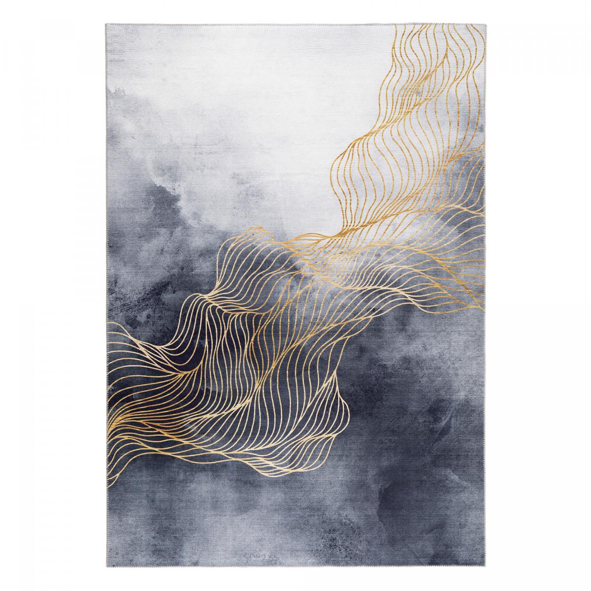 Tapis salon et chambre tissé motif abstrait VIVACE 12 gris, écru, UN AMOUR DE TAPIS