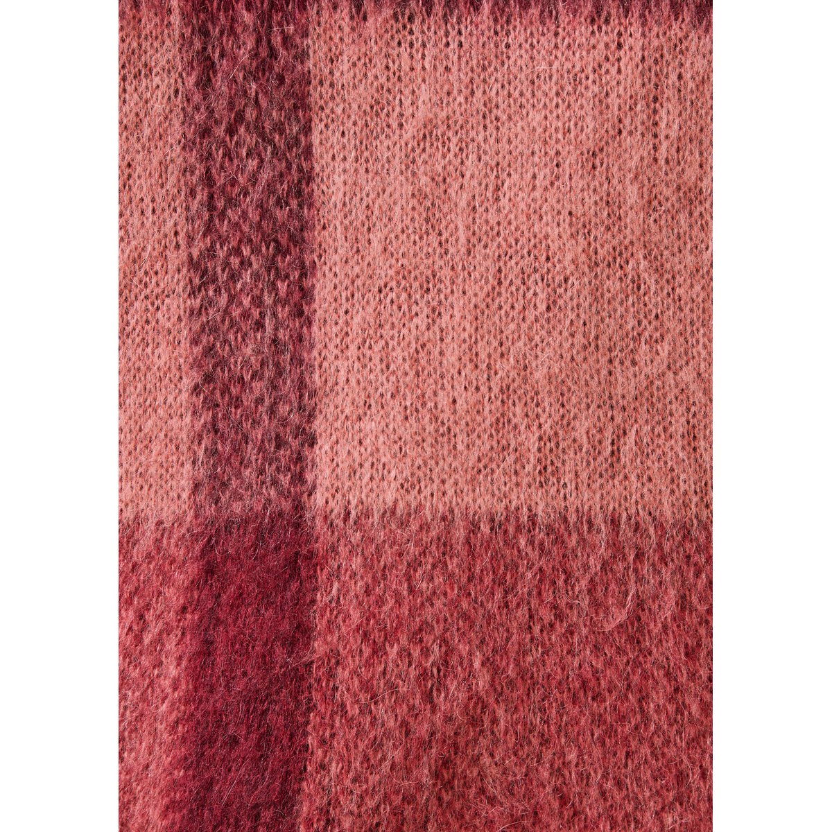 Pull manches longues en jacquard carreaux blush, LA FEE MARABOUTEE