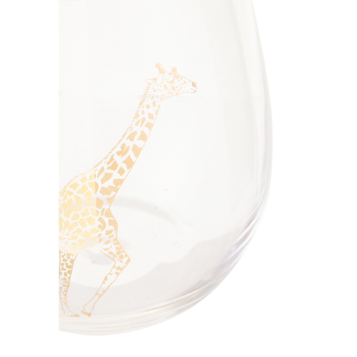 Giraffe Stemless Wine Glass transparent, SO'HOME