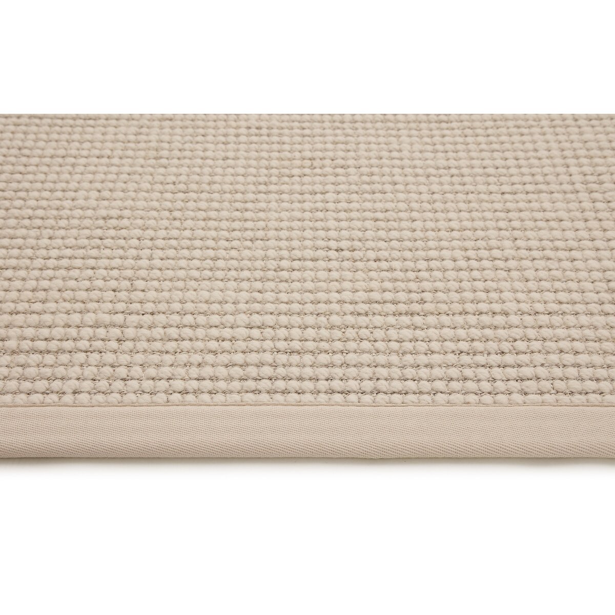 Herringbone Border Boucle Runner Rug beige, SO'HOME