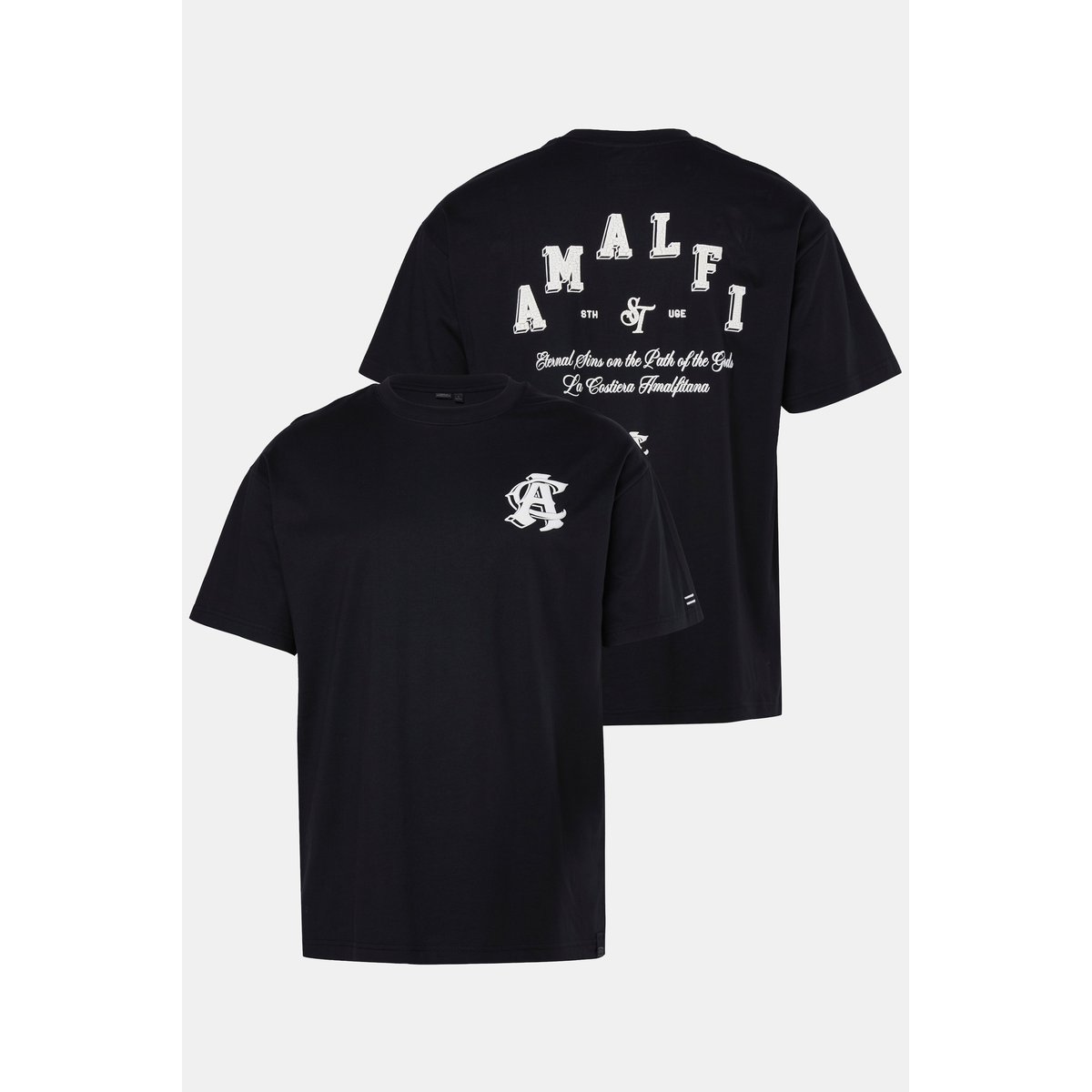 T-shirt oversize noir, STHUGE