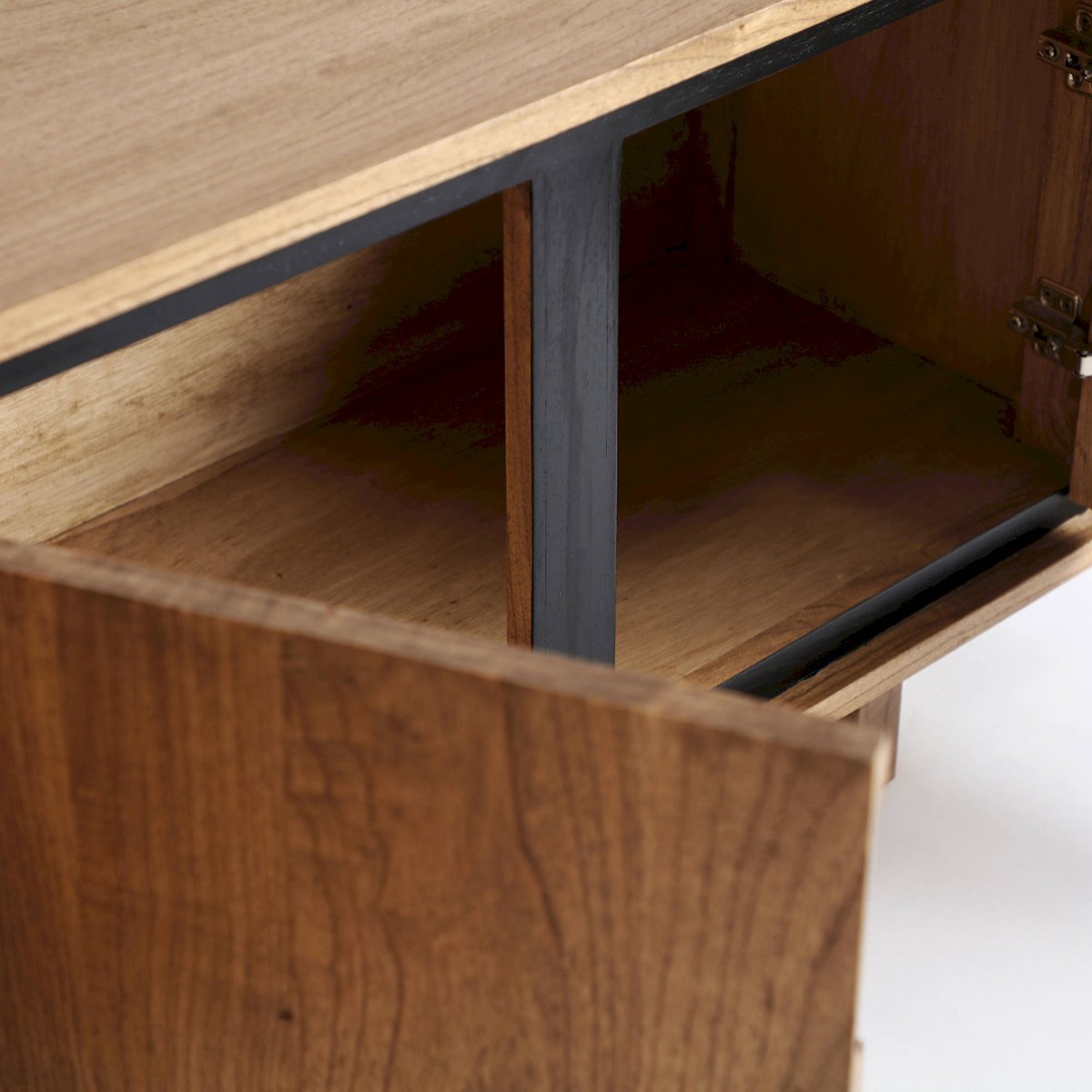 Meuble tv collection S.OSBY en bois bois clair et noir, RECOLLECTION