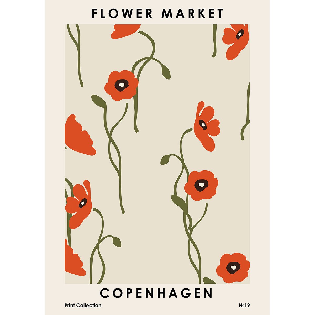 Affiche avec tableau décoratif, 50 x 70 cm rose, HANNUN