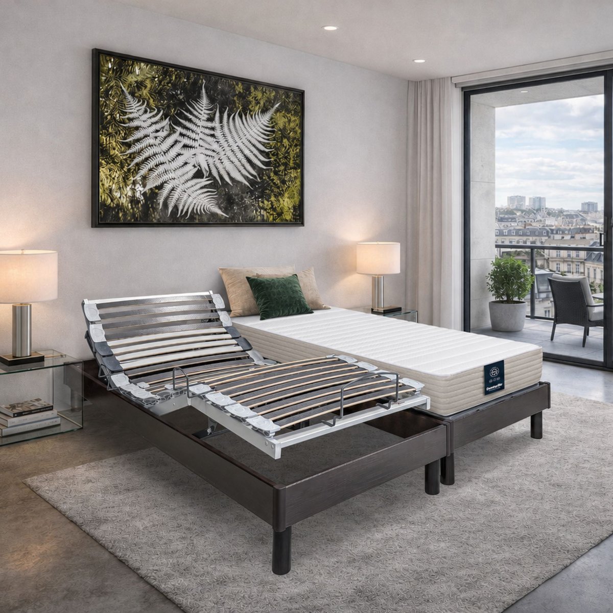 Matelas de relaxation mousse HR confort ferme Jonquille couleur unique, DUNLOPILLO