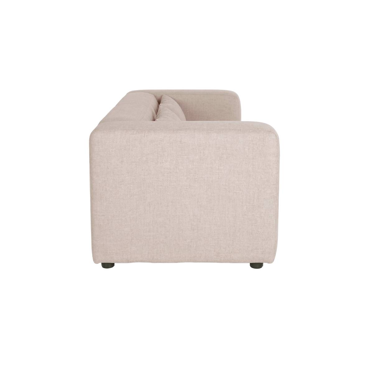 Canapé droit en tissu CAROLINE beige, MADE IN MEUBLES