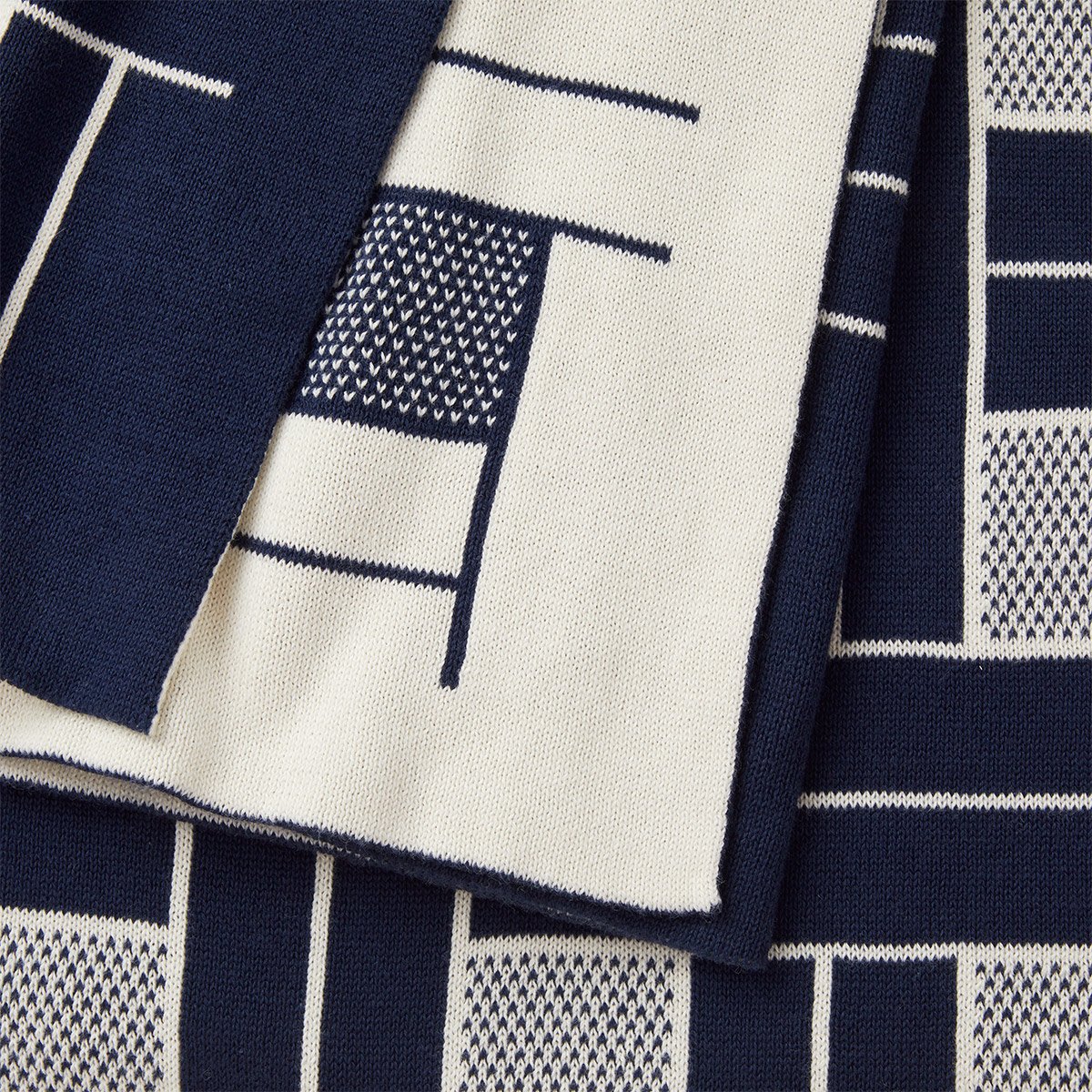 Plaid en coton, K WEAVE marine, KENZO HOME