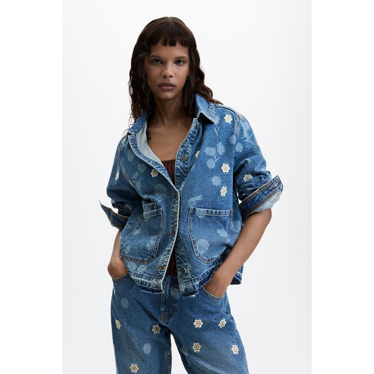 Veste en denim 100 % coton bleu clair, DESIGUAL