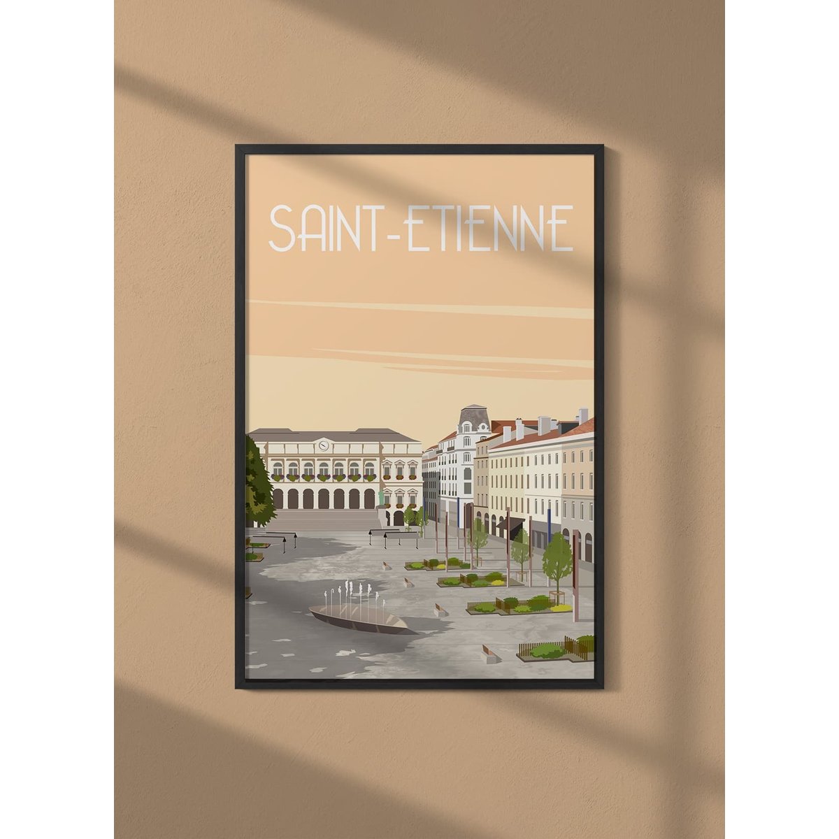 Affiche ville Saint-Étienne 2 blanc, L'AFFICHERIE