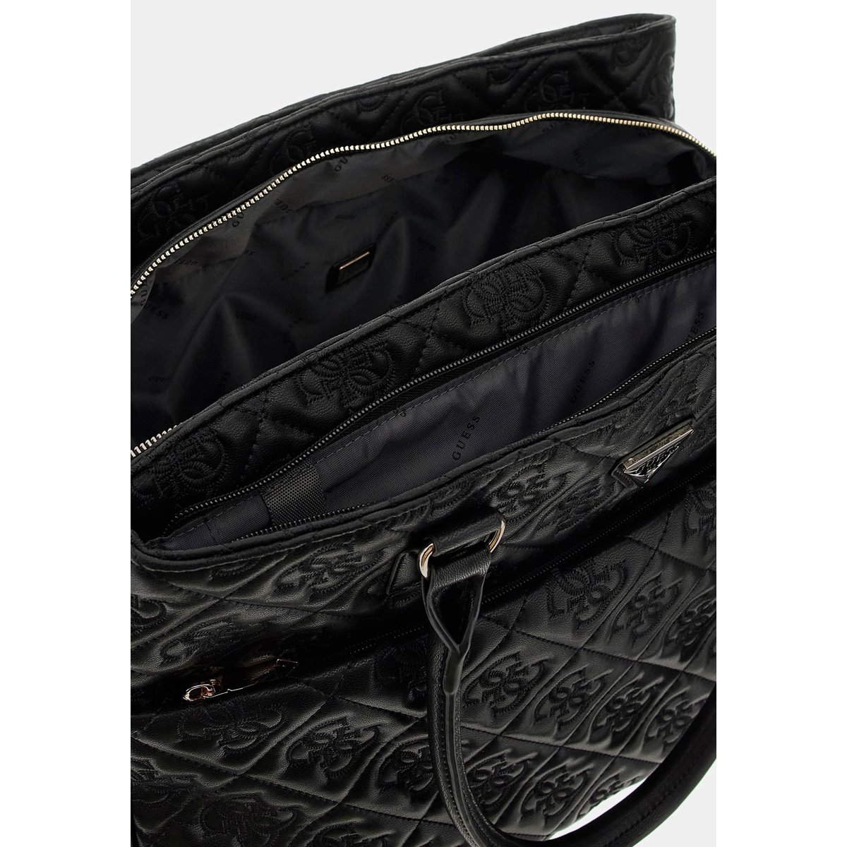 Sac Cabas Adelasia Logo 4G Imprimé noir, GUESS