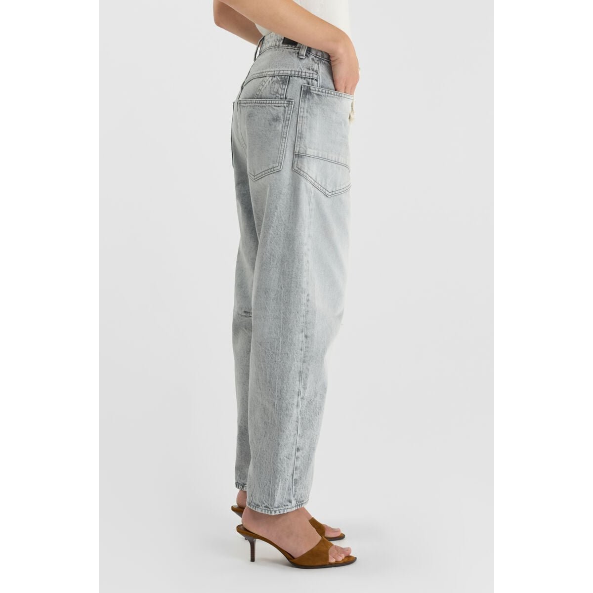 Jeans loose, large balloon , longueur 34 grey, LE TEMPS DES CERISES