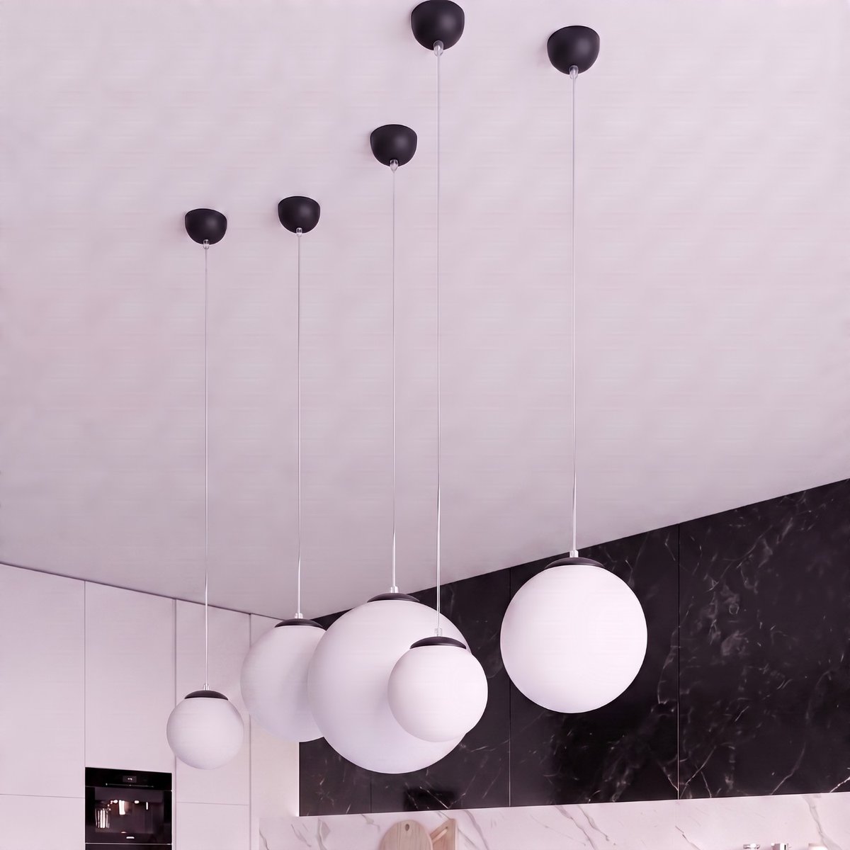 Suspension Acier Noir E27 1 Ugo noir, EDEN