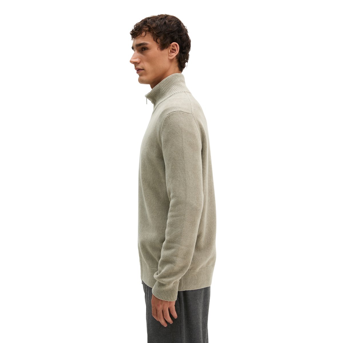 Cardigan en chenille, coupe regular en mélange de coton bio et de laine de mouton gris, MARC O'POLO