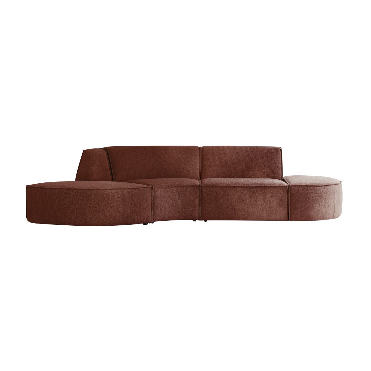 Banquette en Tissu, DARIO rouge, TIKAMOON