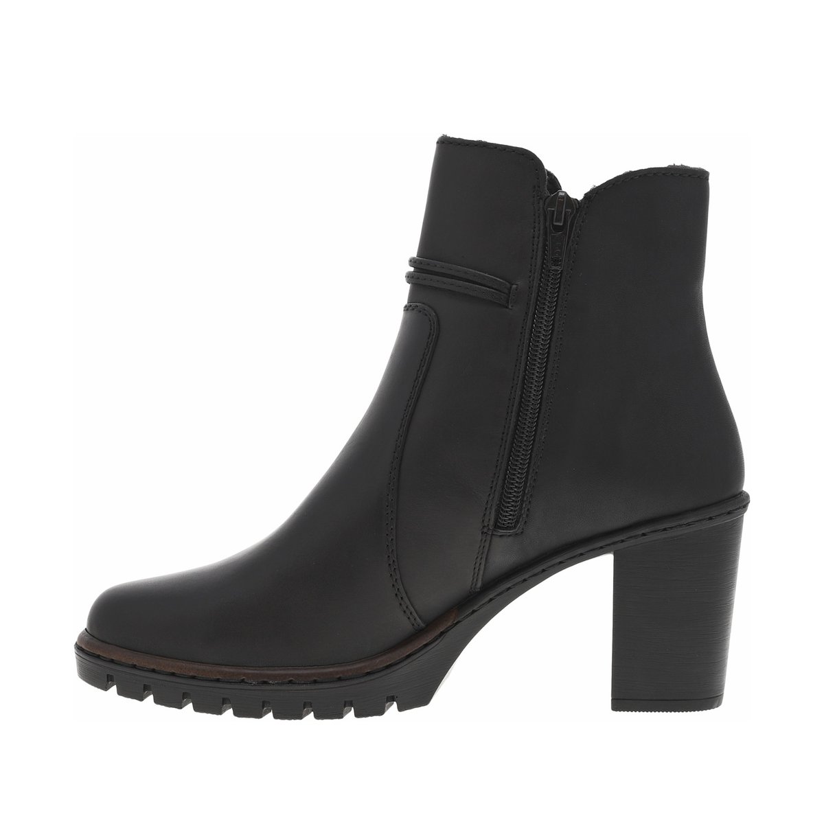 Bottines Talon Cuir Minato noires, RIEKER