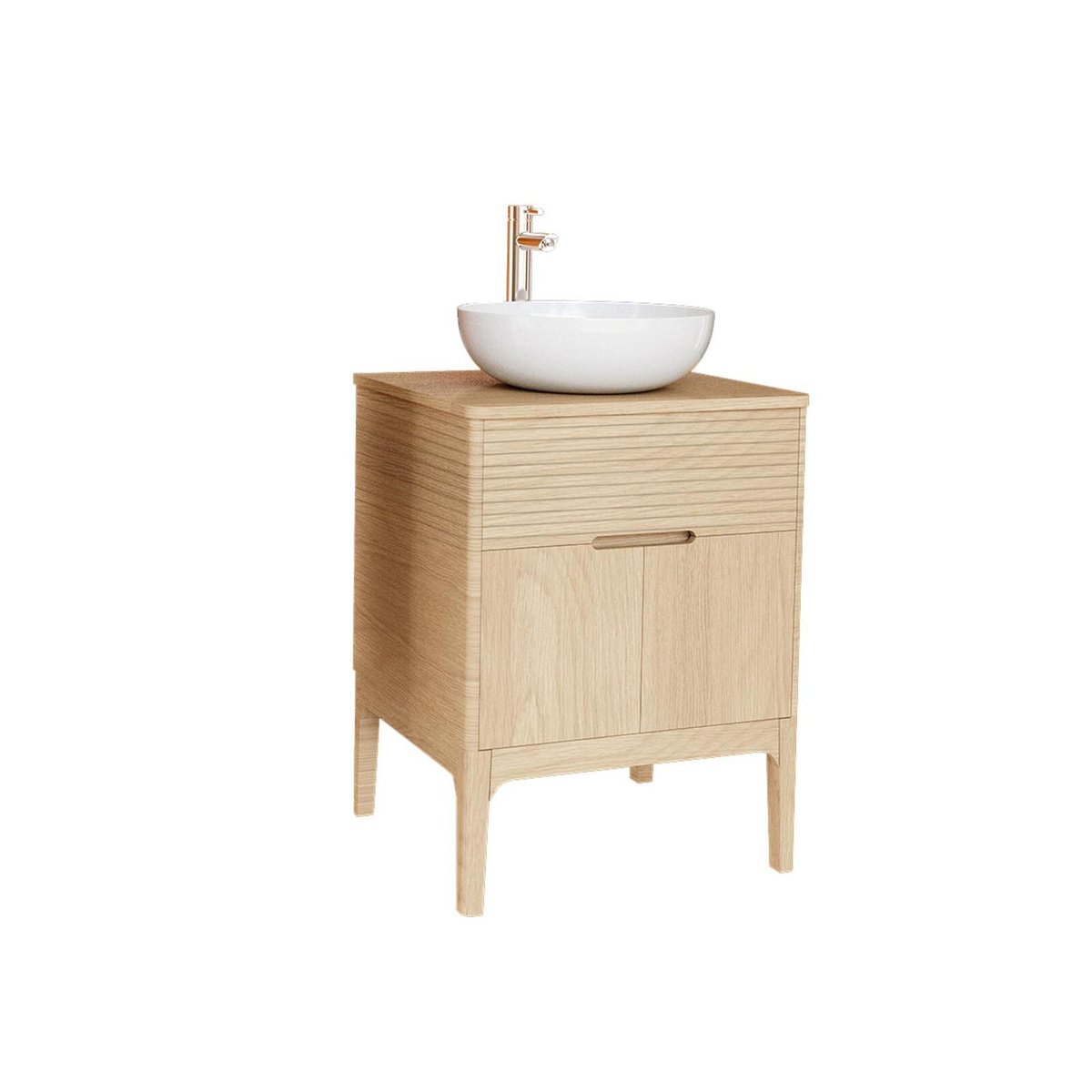 Meuble simple+vasque+robinet ALASKA couleur unique, MOB IN