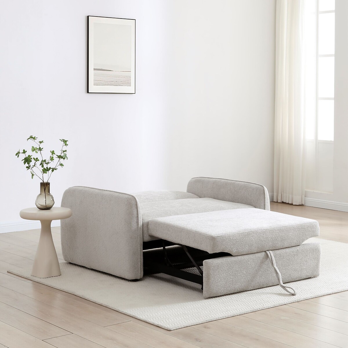 Piper Chenille Pop-Up Sofabed natural, SO'HOME