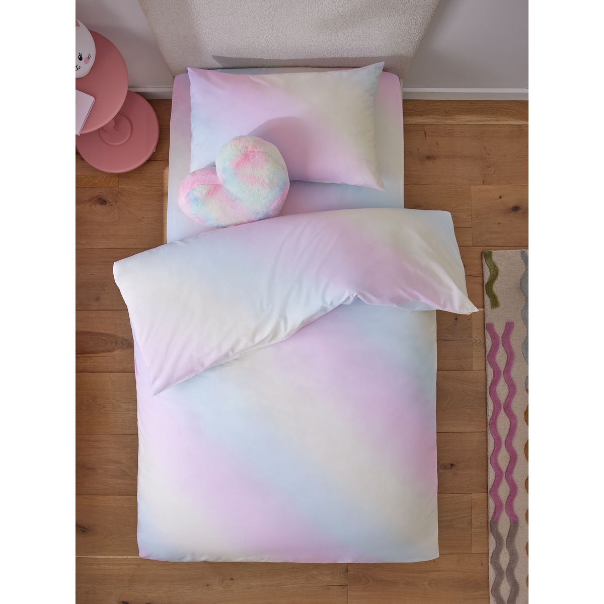 Parure de lit imprimée en polycoton ombre arc-en-ciel, NEXT