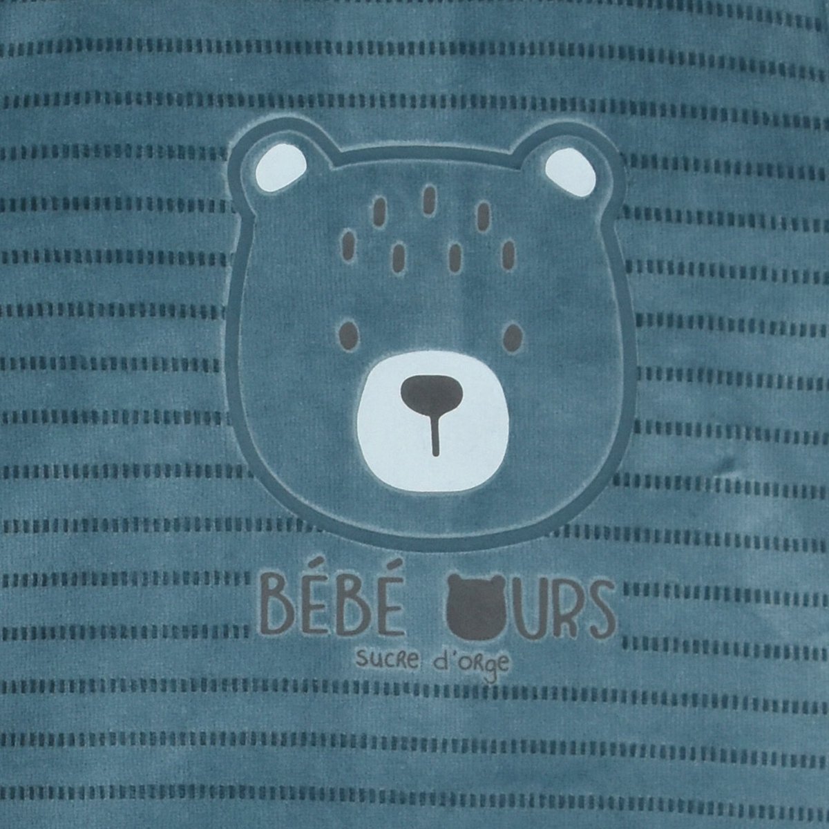 Dors bien sulpice velours rase pont dos bebe bleu, SUCRE D'ORGE