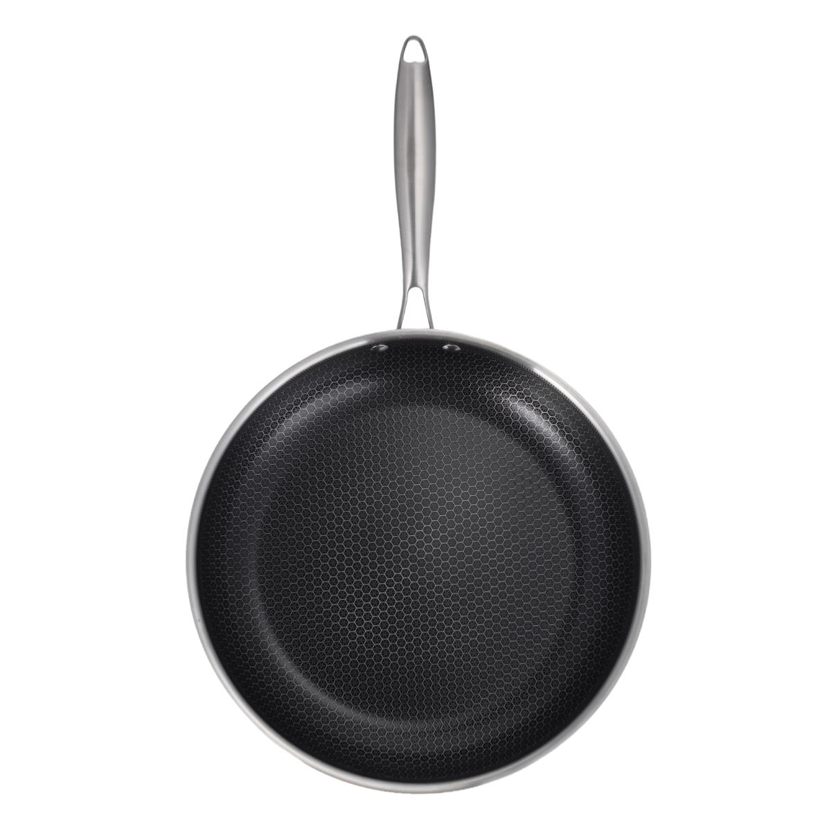 Poêle 32cm triplex - "BlackSteel" couleur unique, LAGUIOLE CUISSON