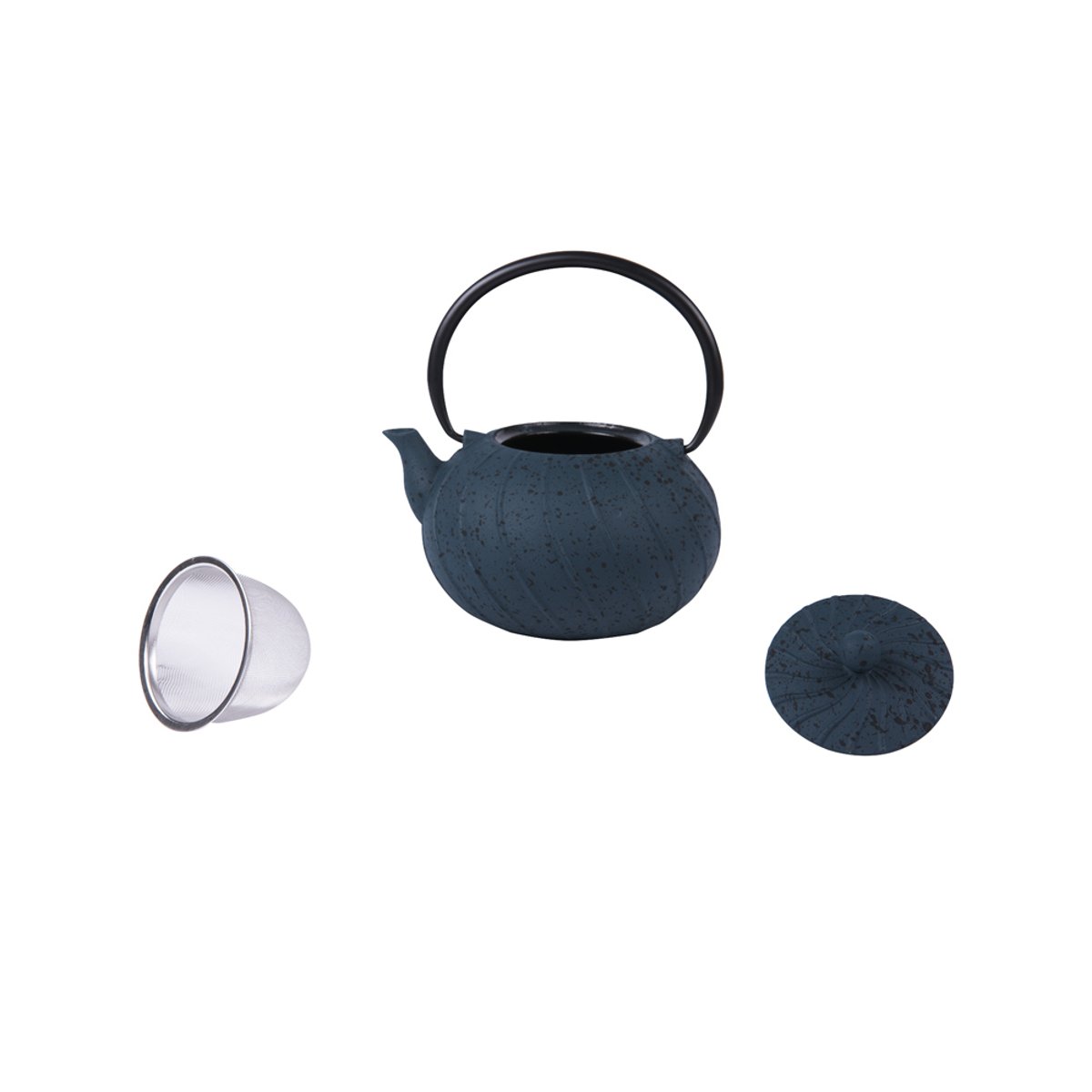 Théière en fonte avec filtre 1,2L Spirale bleu, TREND'UP