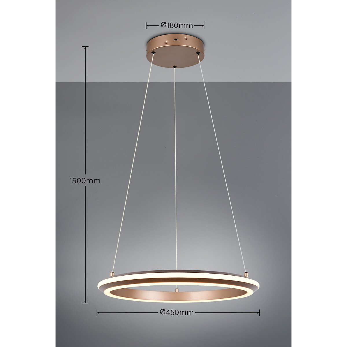 Suspensão Amador, da Trio Lighting castanho, TRIO LIGHTING
