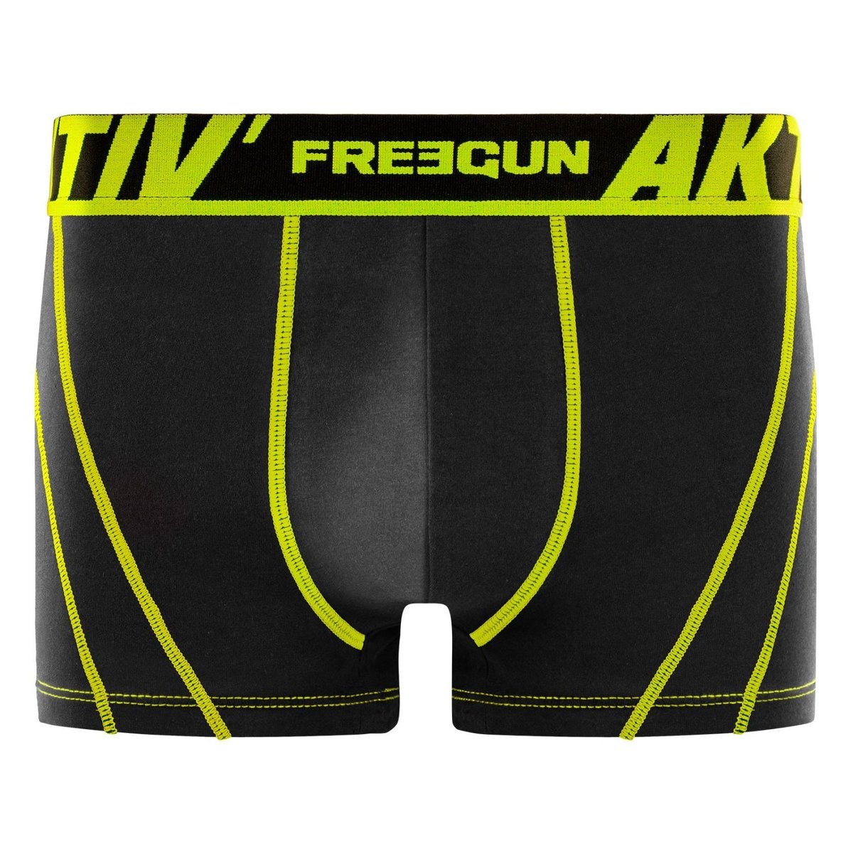 Lot De 4 Boxers Aktiv' Sport noir/jaune/bleu, FREEGUN