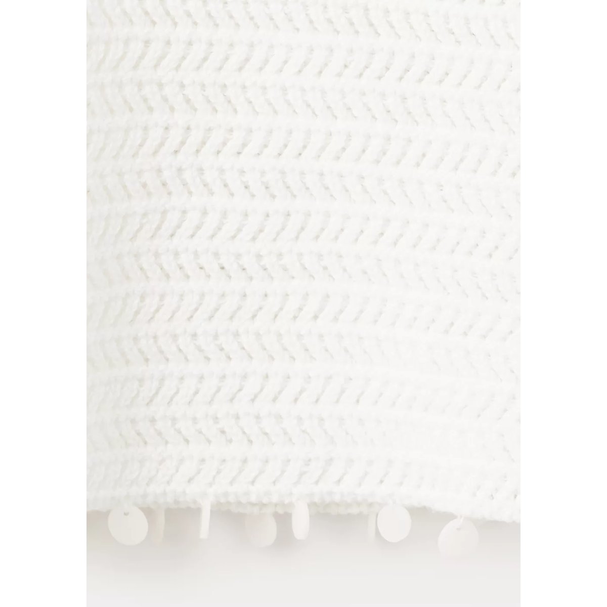 Top halter avec détail de perles blanc, MANGO TEEN