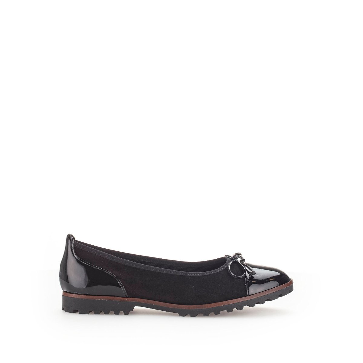 Ballerines en cuir à talon décroché noir, GABOR