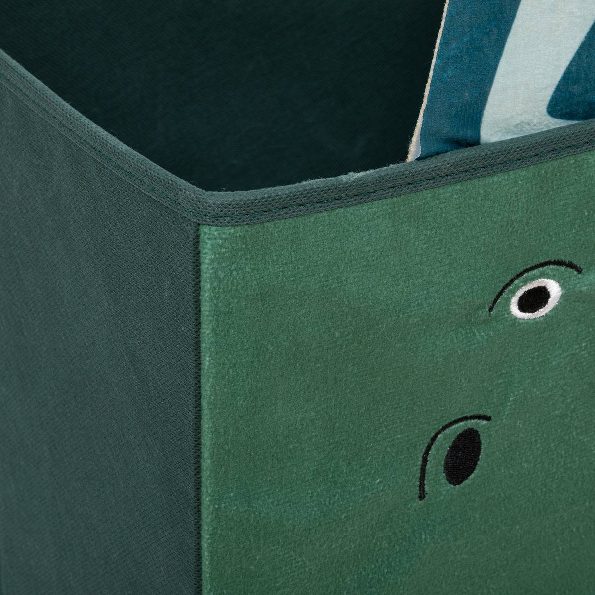Panier de rangement enfant imprimé vert foncé, ATMOSPHERA