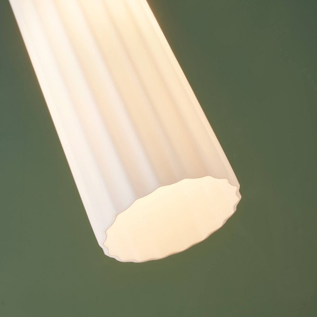 Suspension cylindre verre opale - LEONORA laiton et blanc, KOSILUM